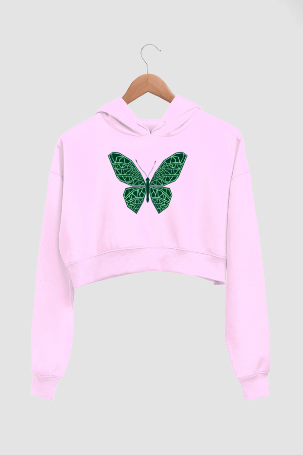 Butterfly Women's Crop Hoodie - Its Clover