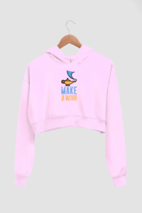 Wish Women's Crop Hoodie - Its Clover