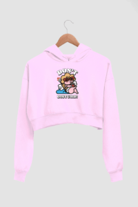 No Disturb Women's Crop Hoodie - Its Clover