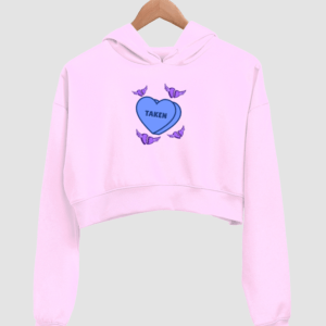 Taken Women's Crop Hoodie - Its Clover