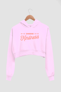 Kindness Women's Crop Hoodie - Its Clover