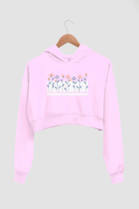 Floral Women's Crop Hoodie - Its Clover