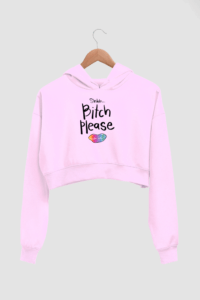 Bitch Women's Crop Hoodie - Its Clover