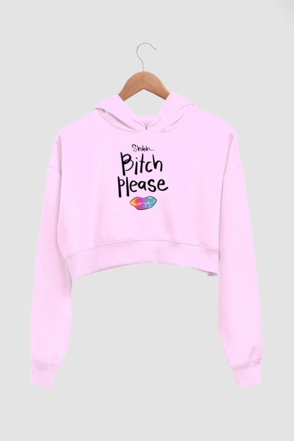 Bitch Women's Crop Hoodie - Its Clover