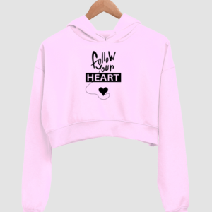 Follow Heart Women's Crop Hoodie - Its Clover