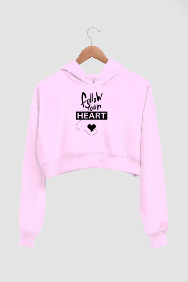 Follow Heart Women's Crop Hoodie - Its Clover