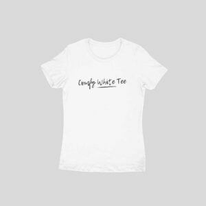 Comfy White Women's Round Neck T-shirt - Its Clover