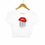 Pink Lips Women's Crop Top - Its Clover