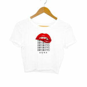 Pink Lips Women's Crop Top - Its Clover