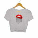 Pink Lips Women's Crop Top - Its Clover