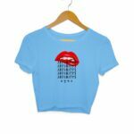 Pink Lips Women's Crop Top - Its Clover