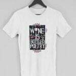 Wine Men's Round Neck Half Sleeve T-shirt - Its Clover