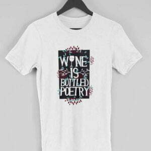 Wine Men's Round Neck Half Sleeve T-shirt - Its Clover