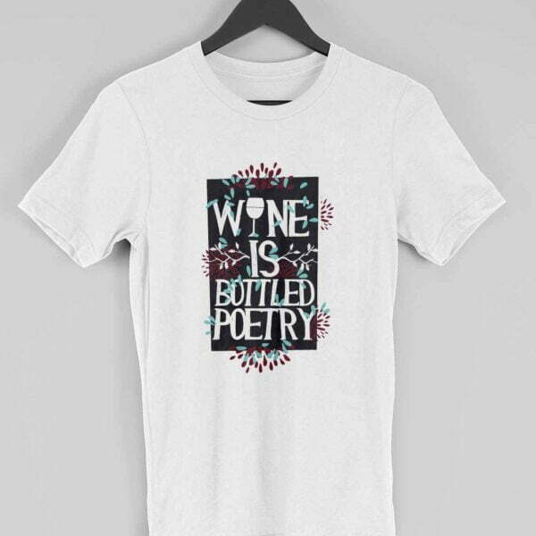 Wine Men's Round Neck Half Sleeve T-shirt - Its Clover