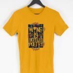 Wine Men's Round Neck Half Sleeve T-shirt - Its Clover