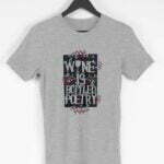 Wine Men's Round Neck Half Sleeve T-shirt - Its Clover