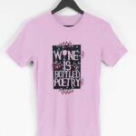Wine Men's Round Neck Half Sleeve T-shirt - Its Clover