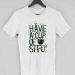 Have A Cup Men's Round Neck Half Sleeve T-shirt - Its Clover
