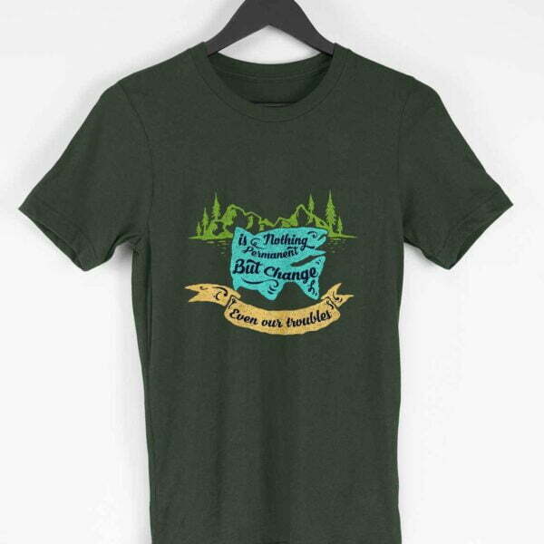 Nothing is Permanent Men's Round Neck Half Sleeve T-shirt - Its Clover