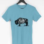 Faith Men's Round Neck Half Sleeve T-shirt - Its Clover