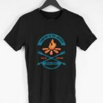 Camping Men's Round Neck Half Sleeve T-shirt - Its Clover