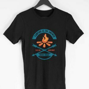 Camping Men's Round Neck Half Sleeve T-shirt - Its Clover