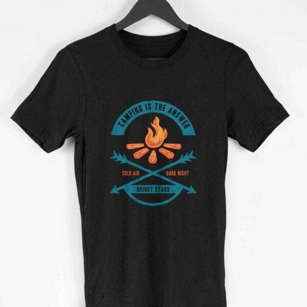 Camping Men's Round Neck Half Sleeve T-shirt - Its Clover