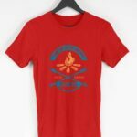Camping Men's Round Neck Half Sleeve T-shirt - Its Clover