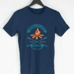 Camping Men's Round Neck Half Sleeve T-shirt - Its Clover