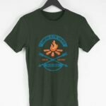 Camping Men's Round Neck Half Sleeve T-shirt - Its Clover