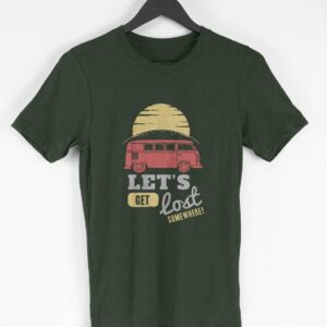 Let's Get Lost Men's Round Neck Half Sleeve T-shirt - Its Clover