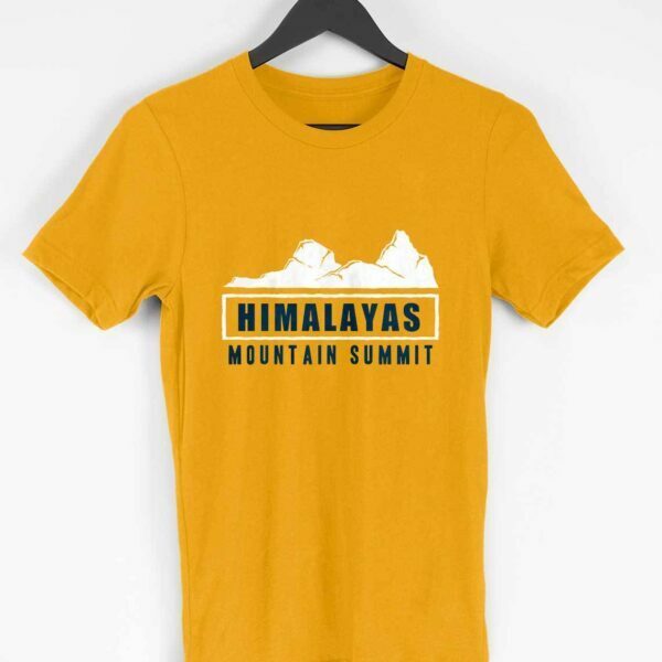 Hiking Himalayas Men's Round Neck Half Sleeve T-shirt - Its Clover