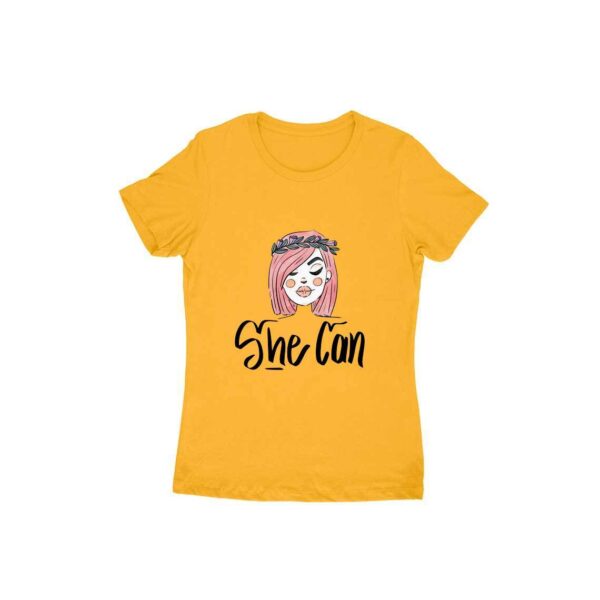 She Can Women's Round Neck T-shirt - Its Clover