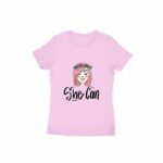 She Can Women's Round Neck T-shirt - Its Clover
