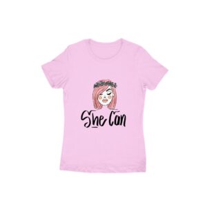 She Can Women's Round Neck T-shirt - Its Clover