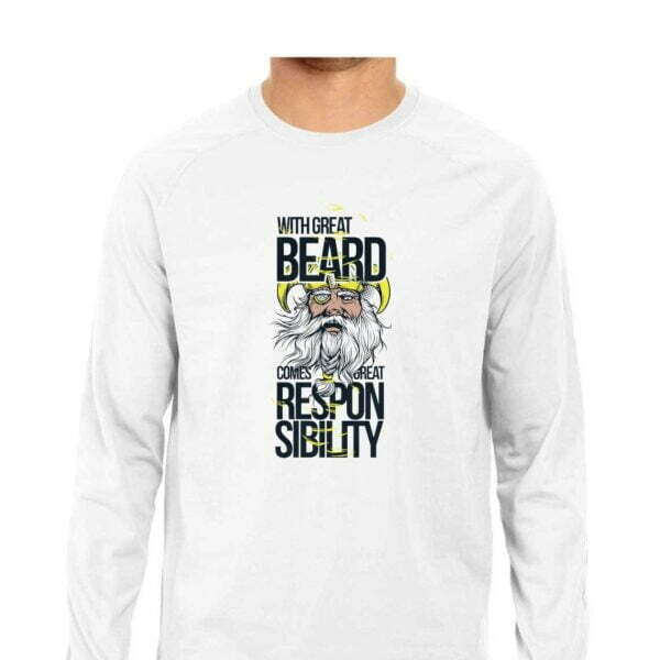 Beard Quote Men's Round Neck Full Sleeve T-shirt - Its Clover