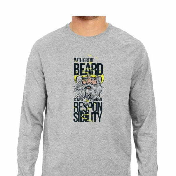 Beard Quote Men's Round Neck Full Sleeve T-shirt - Its Clover