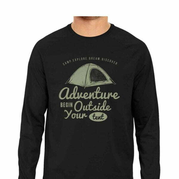Adventure Men's Round Neck Full Sleeve T-shirt - Its Clover