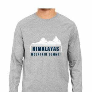 Hiking Himalayas Men's Round Neck Full Sleeve T-shirt - Its Clover