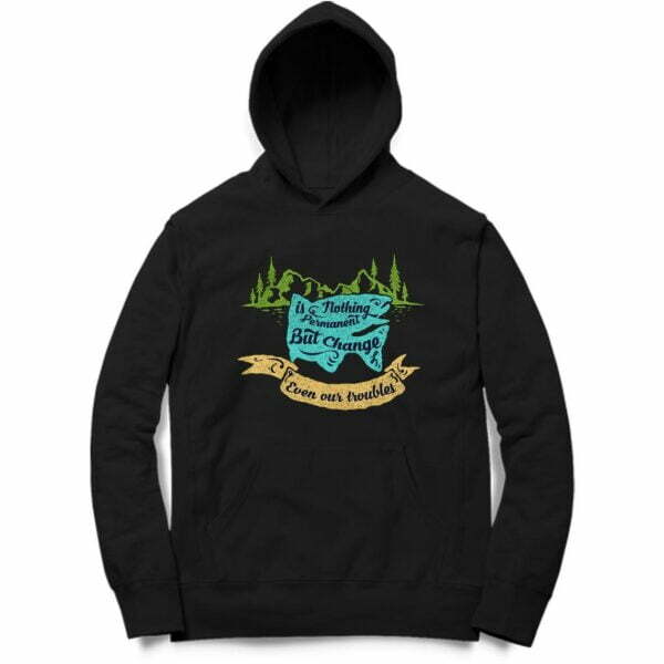 Graphic Hooded Sweatshirt with Kangaroo Pockets - Its Clover