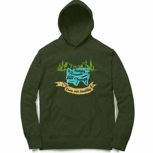 Graphic Hooded Sweatshirt with Kangaroo Pockets - Its Clover
