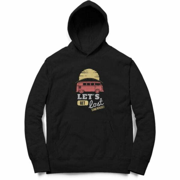 Lets Get Lost Hooded Sweatshirt with Kangaroo Pockets - Its Clover