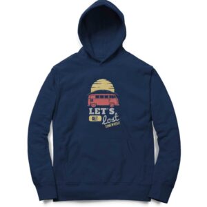 Lets Get Lost Hooded Sweatshirt with Kangaroo Pockets - Its Clover