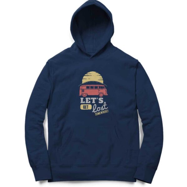 Lets Get Lost Hooded Sweatshirt with Kangaroo Pockets - Its Clover