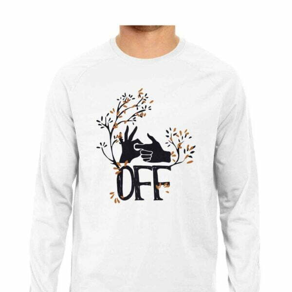 OFF Men's Round Neck Full Sleeve T-shirt - Its Clover