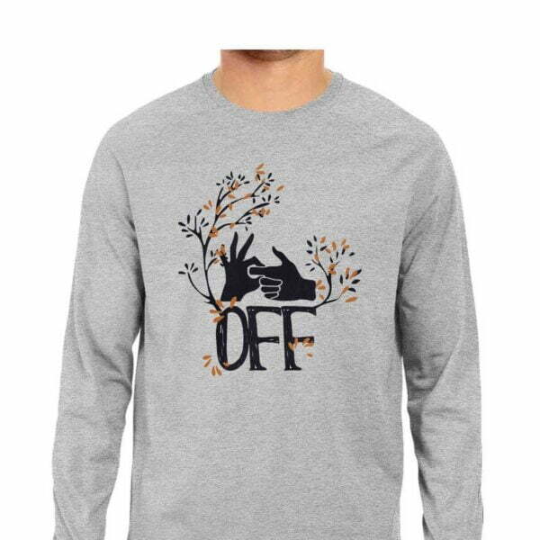 OFF Men's Round Neck Full Sleeve T-shirt - Its Clover