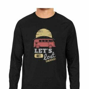 Let's Get Lost Men's Round Neck Full Sleeve T-shirt - Its Clover