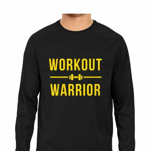 Workout Warrior Men's Round Neck Full Sleeve T-shirt - Its Clover