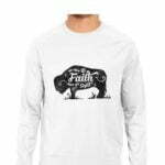 Faith Men's Round Neck Full Sleeve T-shirt - Its Clover