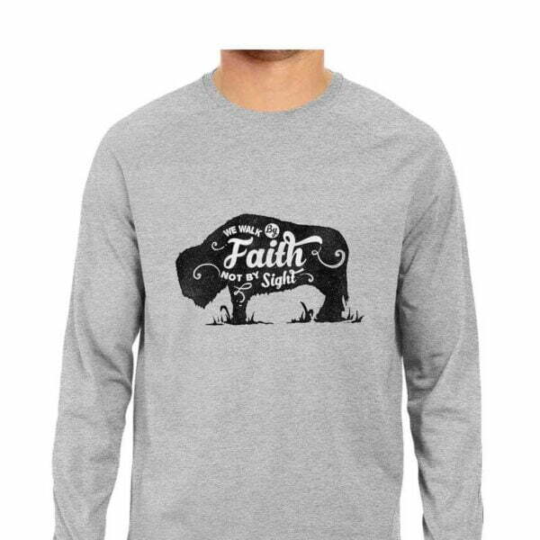 Faith Men's Round Neck Full Sleeve T-shirt - Its Clover